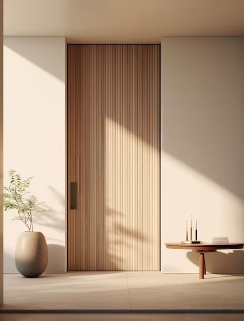Porte design en bois fabriquée sur-mesure par GMAB