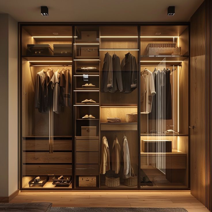 Dressing sur-mesure avec rangement optimisé réalisé par GMAB